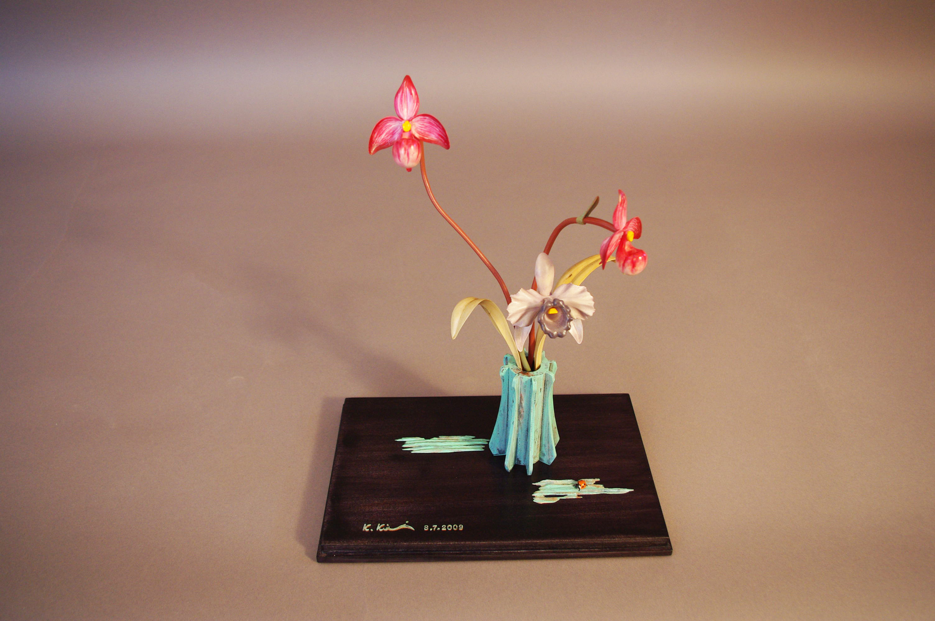 Pink Orchid Sculpture